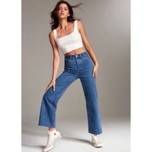 Aritzia denim forum wide leg Farrah jeans sz 27